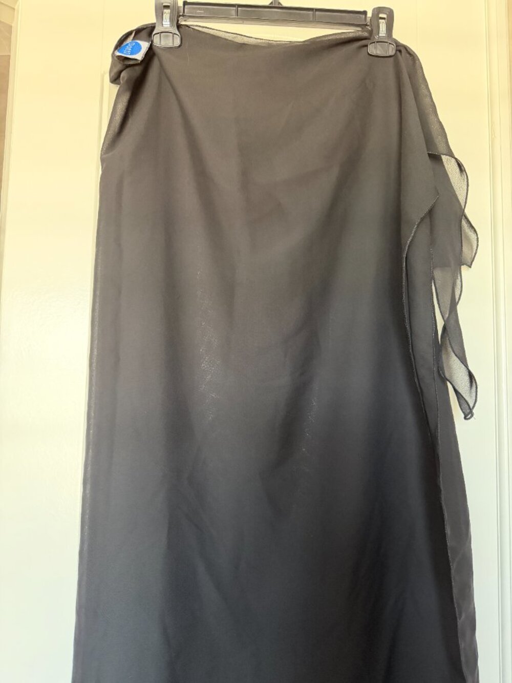Black sheer long skirt, Sarong or cover up